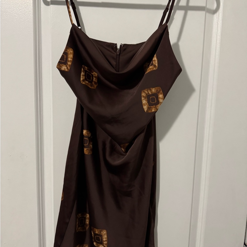 Urban Outfitters Brown Dress with Gold Accents
